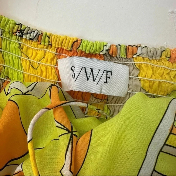 S/W/F x REVOLVE Halter Maxi Dress Poolside Print Boho Resort TENCEL Size L - Picture 14 of 15